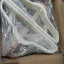 MIZGI Ivory Velvet Hangers 100 Pack Non Slip Heavy Duty Rose Gold Hooks