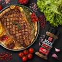 Steak Seasoning Spicy Blend Mix - Gluten Free & Low Sodium Hot Meat Seasoning for Beef, Ribeye & New York Strip Steaks. Spicy Steak Seasonings for Grilling. Gourmet Steaks Spices Salt. BBQ Rub. 4.5oz (EXP 12/10/26)