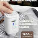 BAGSMART Rechargeable Wireless Pump Travel Storage Bags Set, Portable Space Saver Bags for Travel & Home, Vacuum Compression Seal Bag for Clothing- 12-Pcs Set