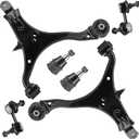 Front Lower Control Arm + Ball Joint for Honda CR-V 2002-2006, Sway Bar End Link, Left & Right, 6Pcs Suspension Kit K640399 K640400 K80223 K90454 K90455