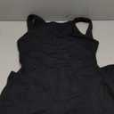 QINSEN Womens Open Back Tennis Dress Sleeveless Built in Shorts Golf Athletic Dress with Pockets (Small, Black)