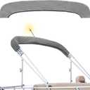 600D Bimini Top Storage Boot, Storage Boat Replacement Cover Waterproof and UV Protection with Light Hole, Suitable for 3-4 Bows Bimini Tops (gray)