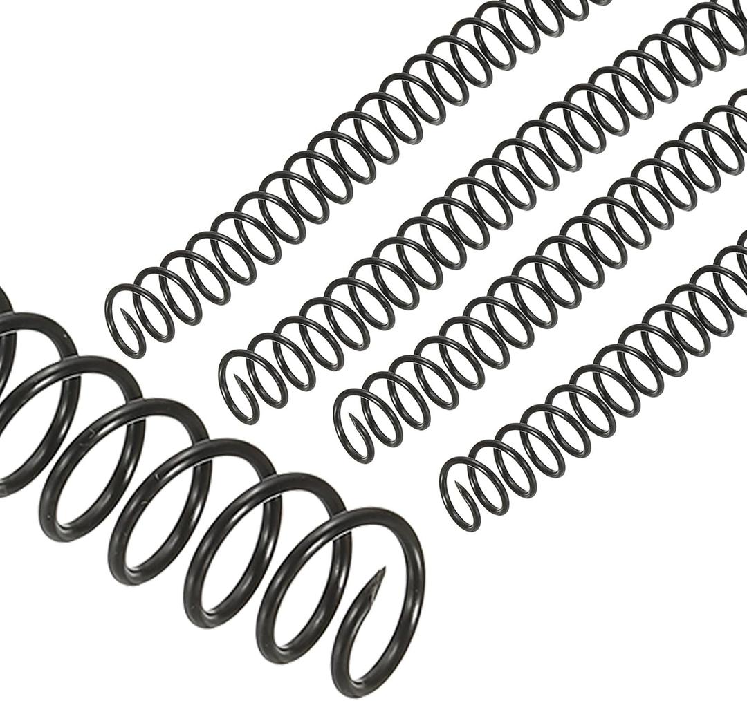 PATIKIL 14mm(9/16") Plastic Spiral Binding Coils, 20 Pcs Binding Spirals 115 Sheet Capacity 3:1 Pitch Binding Spirals for Binding Paper Sheets, Black