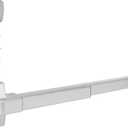 IRONWALLS Surface Vertical Rod Exit Device, 27.5 Commercial Emergency Panic Exit Device Door Push Bar Door Lock, Stainless Steel Panic Bar with Top Rod Locking, Panic Hardware for 27-41 Wide Doors (Silver)