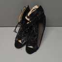 UTIKLIOU Womens Mesh Sandals Peep Toe High Top Sandals Lace Up Summer Boots Buckle Strap Dance Party Sexy Pump Shoes Open toe (Black Size 6.5)