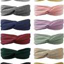 Knotted Headbands for Women and Girls, No Slip Fashion Head Bands - 12 Pcs with 12 Colors