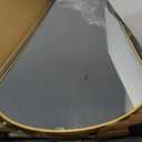 58"x18" Arched Full Length Mirror, Floor Mirror with Stand, Freestanding,Wall Mounted Hanging or Leaning Arched-Top Full Body Mirror for Bedroom, Dressing Room -Gold
