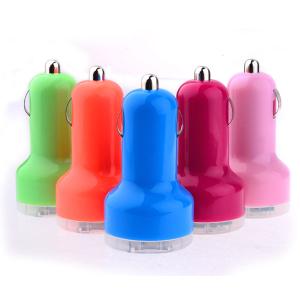 Dual Car USB Charger - 5 Pack (Colorful)