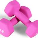 Fitvids Neoprene Dumbbell Hand Weights, Anti-Slip, Anti-roll, Hex Shape Colorful, Pair or Set with Stand