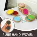 10Pcs Cute Boho Fridge Magnet-Handwoven Raffia Refrigerator Decorative Magnets for Office Kitchen Whiteboard Locker(10 Colors)