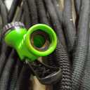 32FT Expandable and Flexible Garden Hose - Strength Durable Fabric and Latex Inner Tube, Lightweight Easy Storage Kink Free Water Hose with Solid 3/4" Brass connectors