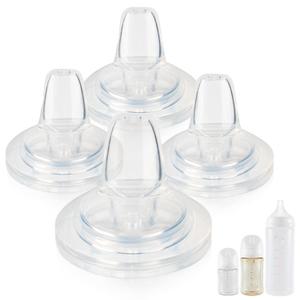 Sippy Spout Nipples for Pigeon PPSU&PP Nursing Baby Bottle and Glass Baby Bottles,Soft Silicone Sippy Cup Nipples,Leak-Proof,Variable Flow Conversion Nipple,6+ Months,4 Count