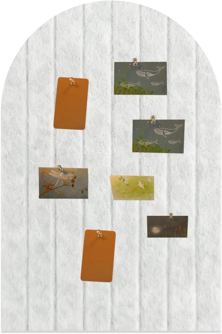 Foldable Bulletin Board 24x16 inches, 0.35" Thick Felt Wall Tiles, Large Cork Board with Adhesive Sticker, Round Edges Wall Panels for Office Bedroom Living Room, Decorative Board (Silver Grey)