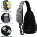 WATERFLY Crossbody Sling Backpack Sling Bag Travel Hiking Chest Bags Daypack (Dark gray)