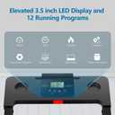 Aiteid Treadmill with Handles, Small Treadmills for Home, Portable Electric Treadmills for Home 300 lbs Capacity,Walking Pad Treadmill,Lightweight Foldable Walking Pad,Compact Running Machine