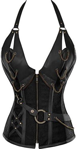 Alivila.Y Fashion Womens Steel Boned Retro Goth Steampunk Corset, Size XL