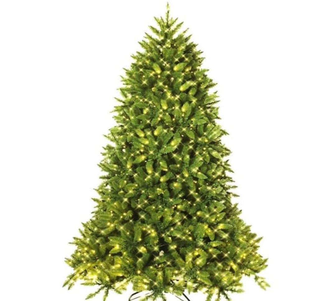 5 ft. Pre-Lit LED Slim Fraser Fir Artificial Christmas Tree with 450 Twinkling White Lights
