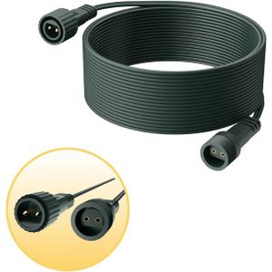 Extension Cords for String Lights Inflatable Decorations, 2 Pin 32.8FT Outdoor Extension Cable Waterproof for Class2 Power Adapter Solar Pannel Holiday Dark Green