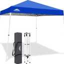 EAGLE PEAK 10x10 Slant Leg Pop Up Canopy Tent, Blue