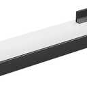 Danpoo 20 Inch Long Floating Shelf Black, Clear Tempered Glass Wall Shelf - Spacious and Stylish Storage for Your Home
