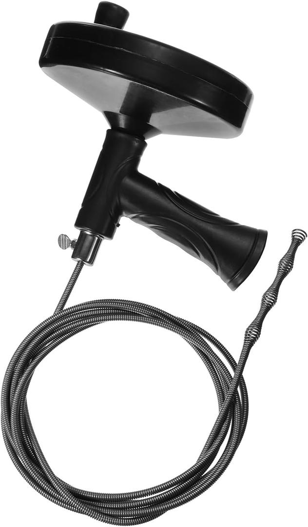 sourcing map Drain Augers 13 Ft Stainless Steel Flexible Plumbing Auger Hair Drain Cleaner Tool Toilet Auger Clog Remover Tool for Kitchen Bathroom Shower Sink Toilet Bathtub, Black