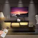 55”Floating Entertainment Center with LED Lights for 60/65/70 Inch TV, Floating TV Shelf with 5 Timers & 3 Colors & 6 Brightness Levels, Marble Wall-Mounted TV Stand for Living Room,Bedroom, Black