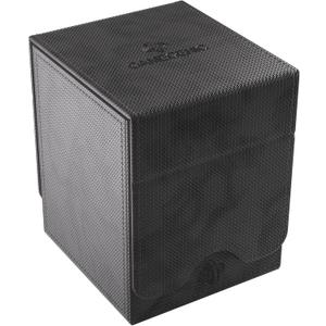 Gamegenic Squire Plus 100+ XL Convertible Deck Box - Holds 100 Double-Sleeved Cards! Premium Commander Card Case, Detachable Slide Card Case, Armorfyber Surface, Black Color, Made