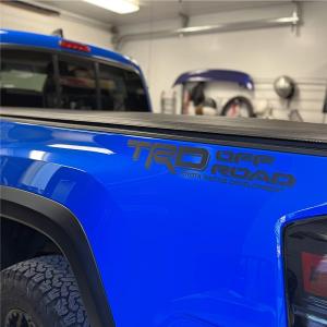 GOLD HOOK Offroad Bedside Decals for Tacoma and Tundra, Replacement Stickers, 2 Pack with Squeegee (Black)