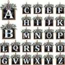 Last Name Welcome Sign for Front Door Wreath All Year Round Decorations Front Porch Decor Hanging Gift for Farmhouse Home Outdoor and Indoor (N)