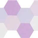 LAJAR 8 Pcs Hexagon Felt Bulletin Board Tiles, Self Adhesive Felt Pin Board Wall Tiles for Photos, Pictures, Memos (Pink)