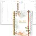 2026-2027 Appointment Book & Planner - 2026-2027 Daily Hourly Planner from July 2026 - June 2027, Weekly Appointment Book with 30-Minute Interval, Medium 6.4" x 8.5", Rose Leaf