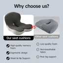 Orthopedic Seat Cushion, L-Shaped Ergonomic Memory Foam Back & Seat Support, Non-Slip Breathable Washable Cover, for Office Chair, Car, Wheelchair, Gaming Seat