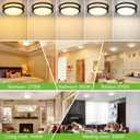 hykolity 13 inch Flush Mount LED Ceiling Light Fixture, 2700K/3000K/3500K/4000K/5000K Adjustable Ceiling Lights, Oil Rubbed Bronze Saturn Dimmable Lighting for Hallway Bathroom or Kitchen, ETL Listed