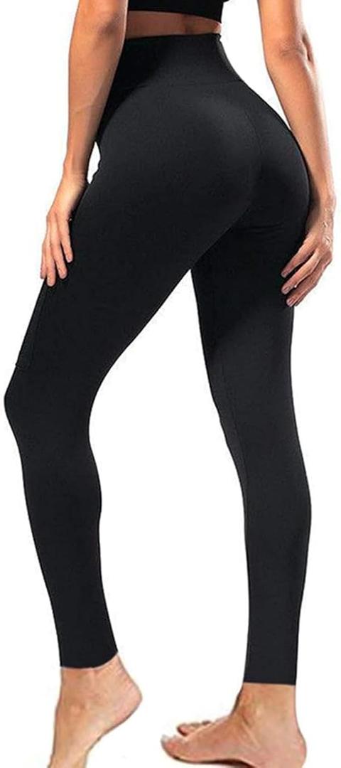 High Waisted Leggings for Women - Soft Athletic Tummy Control Yoga Pants for Cycling Dance Tights (Large-X-Large, 1 Pack Black)