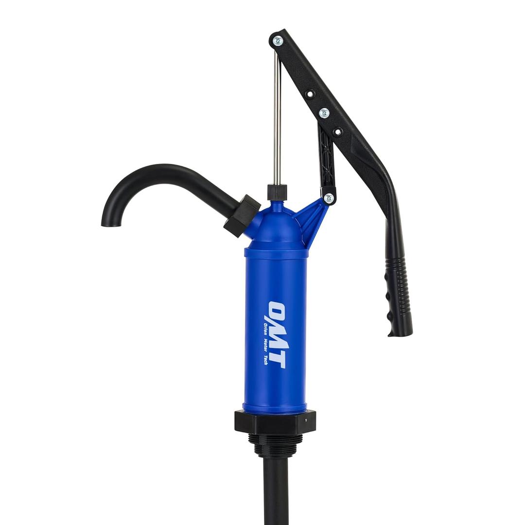 Orion Motor Tech 55 Gallon Drum Pump, for Transfer of Chemicals, Acidic Solutions, Fuels, Water Based Fluids, Fits 5 to 55 Gallon Drums & Barrels, Lever Action Barrel Pump, with 3 Suction Tube