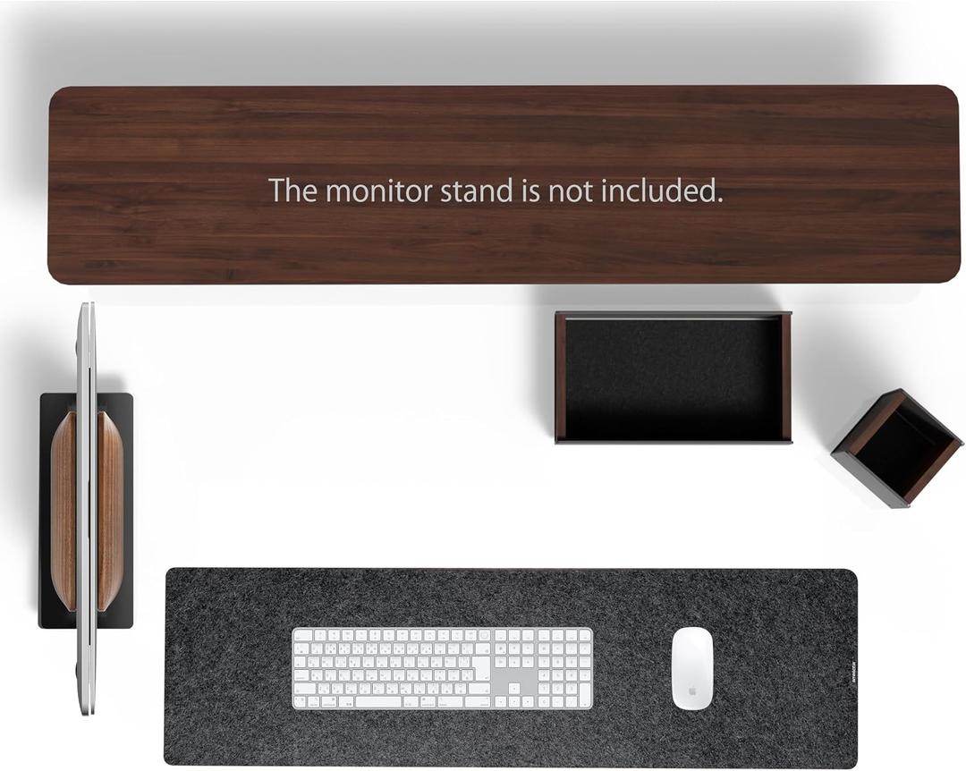 amesoba Accessories Set for Desk Shelf(Dark Walnut, Accessory)