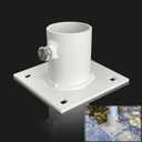 Stationary Dock Base Plate Hardware, 4.7" X 4.7" Heavy Duty Floating Dock Hardware, Boat Dock Hardware Rust Spraying Coat, Stationary Dock Hardware Secure Dock to Prevent Sinking