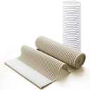 Geiserailie 2 Pcs Chest Compression Wrap Breast Support Band Support Strap Bandage Adjustable Chest Binder for Sports Running for Large Breasted Women Prevent Breast Bounce (White, Beige,Large)