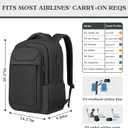 Extra Large Laptop Backpack, 18.4 Inch Travel Backpack, Big Sturdy TSA-Friendly College Computer Bag, Gifts for Men & Women Him Men Women, Black
