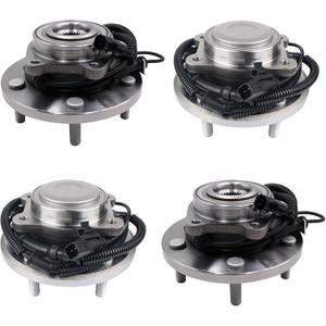 PAROD 4pcs 513273 512493 Front&Rear Wheel Hub and Bearing Assembly Fit for Chrysler Town&Country, Dodge Grand Caravan 2012-2016, Ram C/V 2012-2015, VW Routan 2012-2013,w/ABS