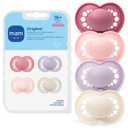 MAM Original Matte Baby Pacifiers 16+ Months, Binky for Newborn Babies, BPA-Free Skin Soft Silicone Nipple, Easy to Clean, Developed with Medical Experts, 4 Count, Made in Europe