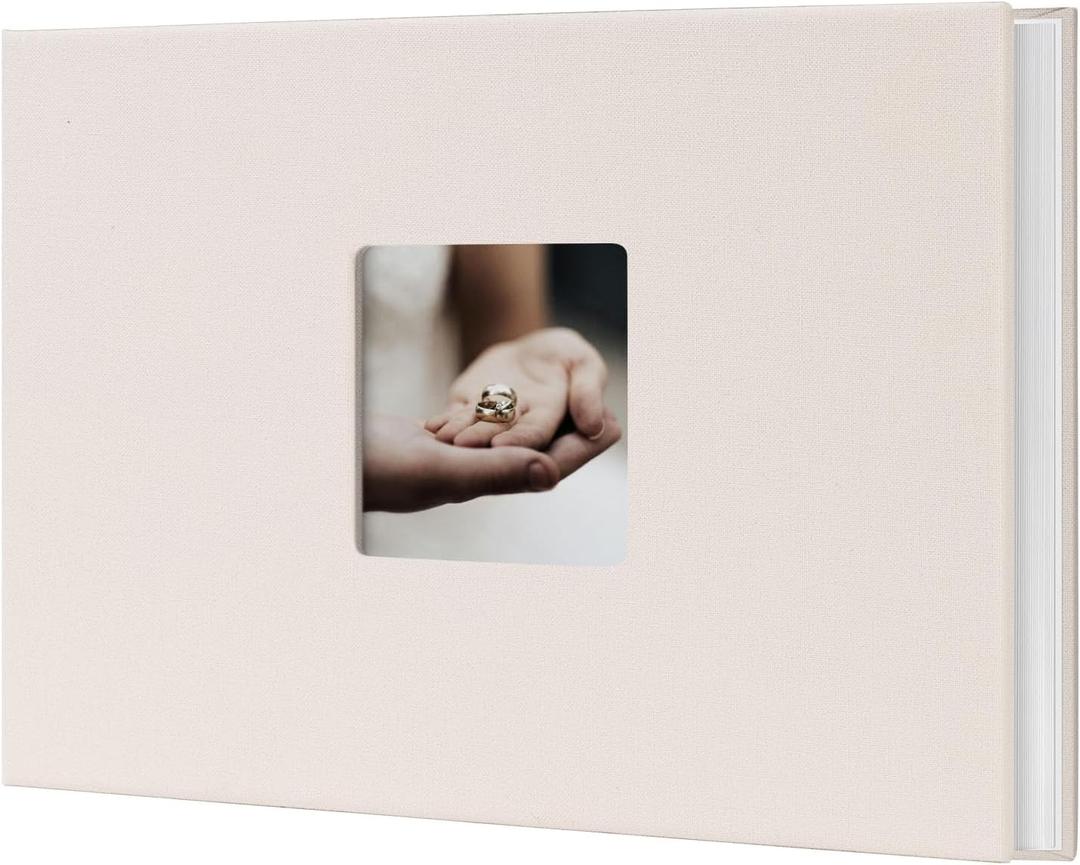 2 x Small Photo Album for Fujifilm Instax Mini Camera, Self Adhesive Albums White 60 Pages Scrap Book for 2x3 46 57 Instax Mini 12 11 9 8 7+ 99 40,Polaroid 300 Instant Camera,K-pop Photocards,Beige