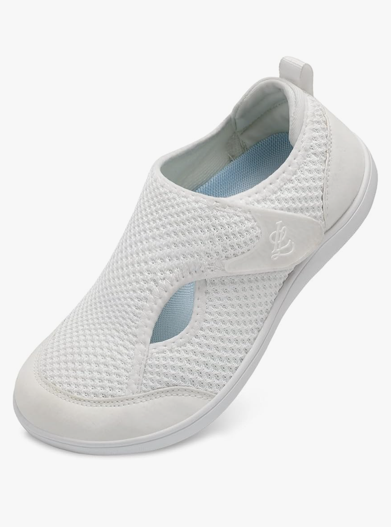 LeIsfIt Womens Wide Diabetic Shoes Adjustable Barefoot Walking Shoes Breathable Zero Drop Sneakers for Wide Width Arthritis Edema Feet 40