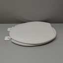 HIGHCRAFT Premium Elongated Toilet Seat with Adjustable Hinges & Quick Removal Mechanism - Molded Wood Toilet Seat - Fits Standard Elongated Toilets - Oval Seat in White