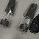 Electric Salt and Pepper Grinder Set Automatic Battery Pepper Mill Shakers Adjustable Coarseness Upgraded Larger Capacity with Led Home and Kitchen Appliances Birthday Gifts for Women Mom (Black/Black)