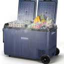 BODEGACOOLER 100QT Portable Car Refrigerator Freezer with Wheels, 12V Fridge Freezer, Electric Cooler for Car, -20 Car Freezer, 12 Volt Refrigerator Portable for Camping, RV, Travel, IPX4, Quiet