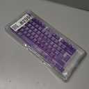 HITIME XVX Purple Clear Keycaps,Transparent Keycaps 60 75 100 Percent,Ceramic Keycap Style, Shine Through Keycap, Cherry Profile Keyboard Key Cap Set for Mx Switches Mechanical Keyboard, 119 Keys