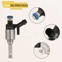 06L906036AD GDI 2.0L Turbo Fuel Injectors,Compatible with/Audi 2.0 A4 A5 A6 Q3 Q5 2016-2020,Compatible with/VW 2.0T Golf Gti Jetta 2014-2018 |6 Holes| |Set of 4|