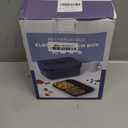 Vingud Cordless Electric Lunch Box for Adults, 1.8L Rechargeable Heated Lunch Box Food Warmer, Portable Self Heating for Mens/Office/Car, Lonchera Elctrica Porttil Battery Powered Valentine's Gift (Blue+Black)