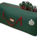 HOLIDAY SPIRIT Heavy Duty Canvas Bags for Christmas Tree - Waterproof Storage Bag with Reinforced Handles and Dual Zipper for 9 Ft Tree - 600D Oxford Material Protects from Dust and Moisture, Green